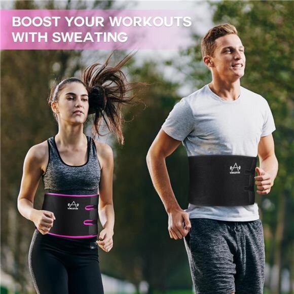 Waist Trimmer Belt Men Sweat Band Stomach Wrap Waist Trainer for Women - Picture 7 of 8